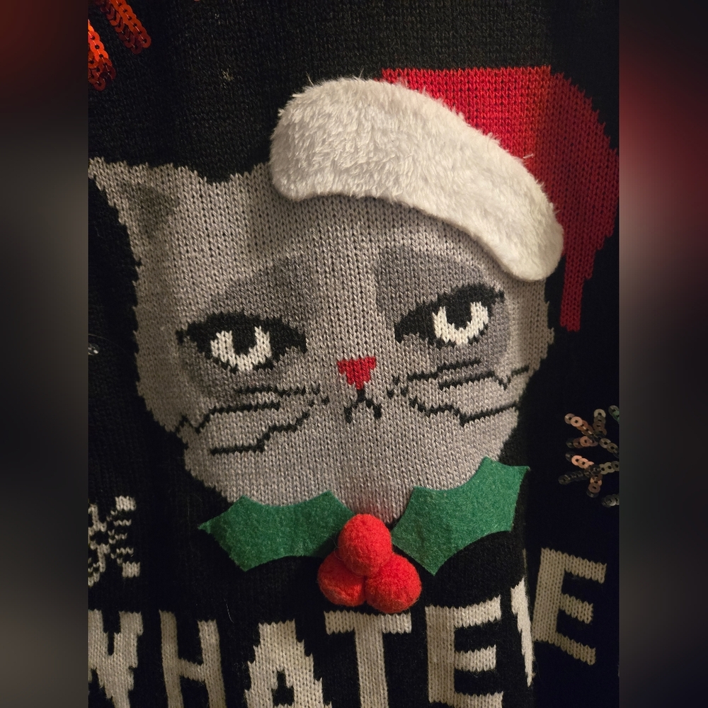 Grumpy Cat Merry Whatever Ugly Christmas Sweater